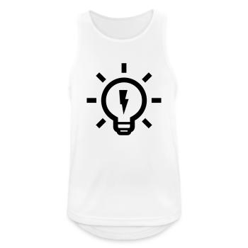 glühbirne idee - Männer Tank Top atmungsaktiv - Weiß - Vorne - Nick (188cm)