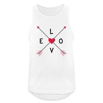 Love-Ethno Pfeile - Männer Tank Top atmungsaktiv - Weiß - Vorne - Nick (188cm)
