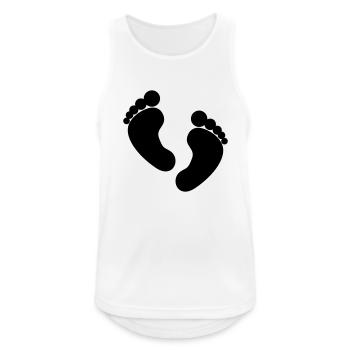 füsse symbol - Männer Tank Top atmungsaktiv - Weiß - Vorne - Nick (188cm)