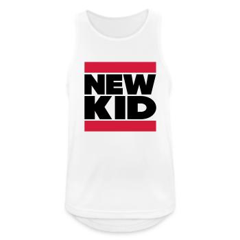 New Kid in Dubstep Look - Men's Breathable Tank Top - white - Front - Nick (188cm)