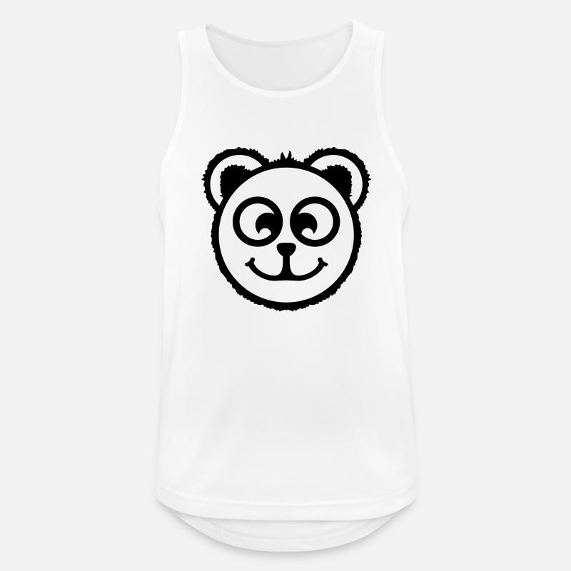baer_comic_face_g1 - Männer Tank Top atmungsaktiv - Weiß