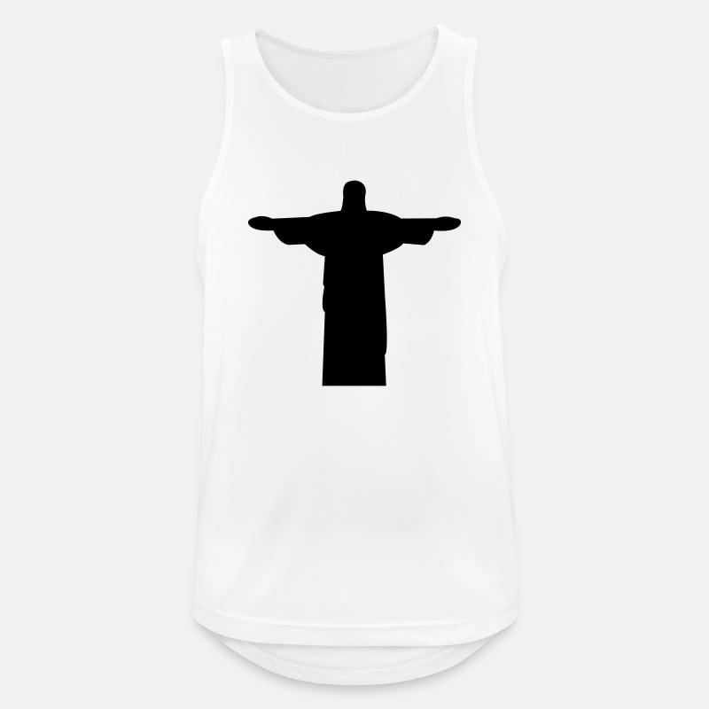 jesus_statue - Männer Tank Top atmungsaktiv - Weiß