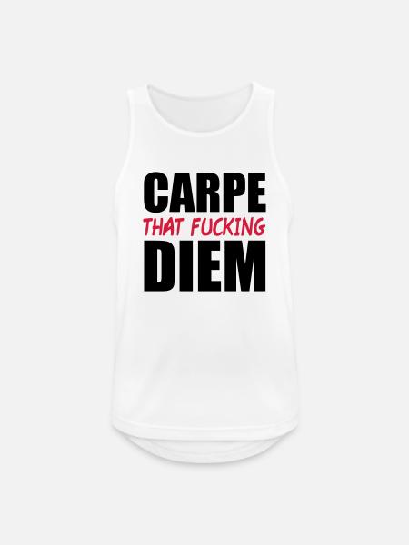Carpe That Fucking Diem - Men's Breathable Tank Top - white