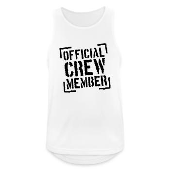 Official Crew Member Stamp Logo - Men's Breathable Tank Top - white - Front - Nick (188cm)