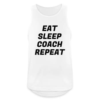 Coach / Coaching / Trainer / Sport - Männer Tank Top atmungsaktiv - Weiß - Vorne - Nick (188cm)