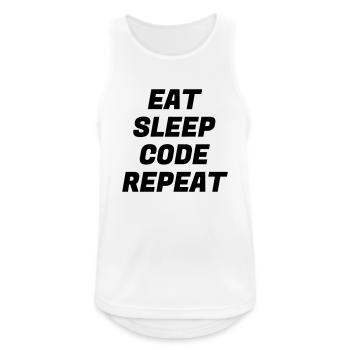 Entwickler / Informatiker / Programmierer / - Männer Tank Top atmungsaktiv - Weiß - Vorne - Nick (188cm)