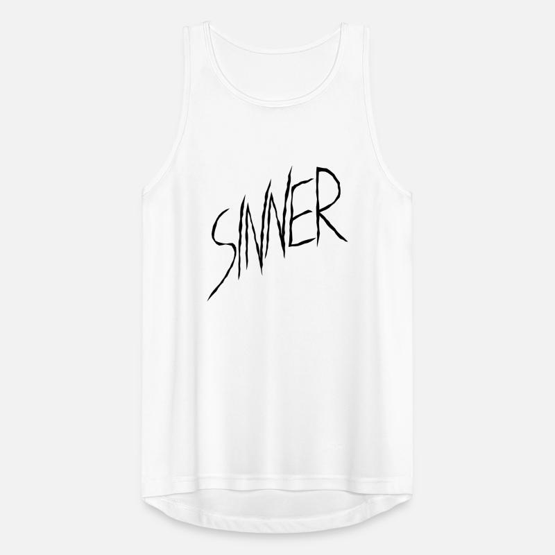 Sinner text design Men's Breathable Tank Top
