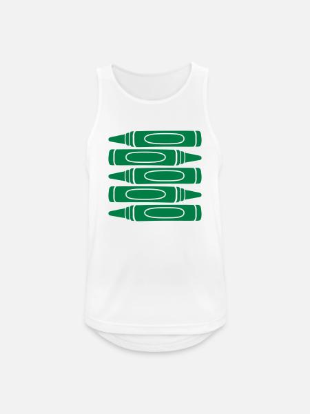 Green wax crayons cool design - Men's Breathable Tank Top - white