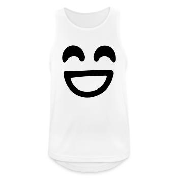 Smile Face Vector - Débardeur respirant Homme - blanc - Devant - Nick (188cm)