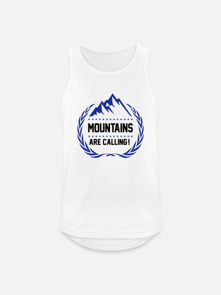 mountains are calling - Männer Tank Top atmungsaktiv - Weiß
