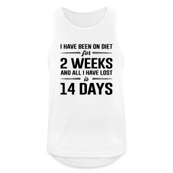Zitat zum Thema Ernährung - Männer Tank Top atmungsaktiv - Weiß - Vorne - Nick (188cm)