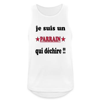 PATE - Männer Tank Top atmungsaktiv - Weiß - Vorne - Nick (188cm)