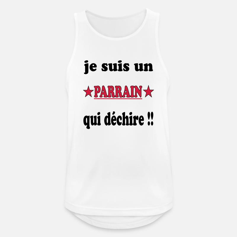 PATE - Männer Tank Top atmungsaktiv - Weiß