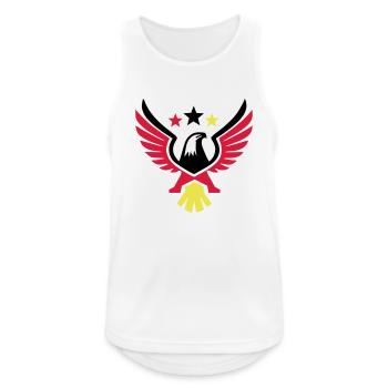 Bundesadler Dreifarbig Deutschland Wappen Vektor - Männer Tank Top atmungsaktiv - Weiß - Vorne - Nick (188cm)