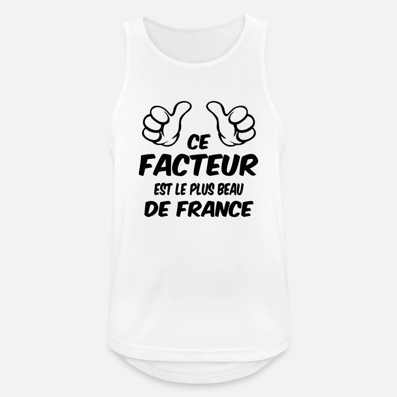 BEST FACTOR - Men's Breathable Tank Top - white