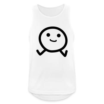 Mann - Männer Tank Top atmungsaktiv - Weiß - Vorne - Nick (188cm)