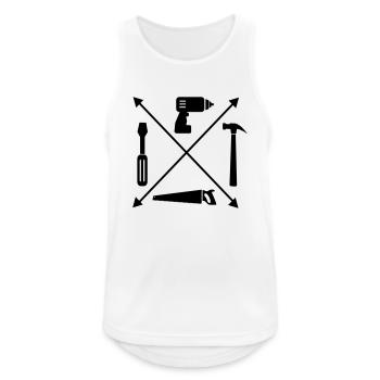Craftsman - Men's Breathable Tank Top - white - Front - Nick (188cm)