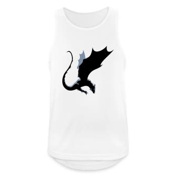 Drache / Drachen - Männer Tank Top atmungsaktiv - Weiß - Vorne - Nick (188cm)