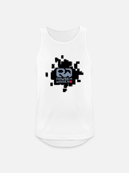 Rauschwaren Komplettlogo - Männer Tank Top atmungsaktiv - Weiß