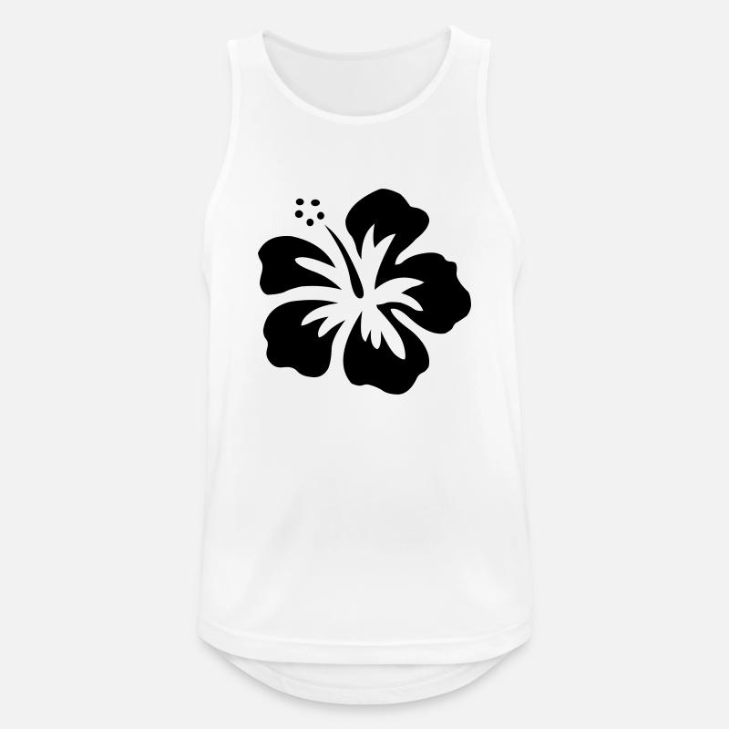 hibiskusblüte - Männer Tank Top atmungsaktiv - Weiß