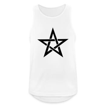 pentagramm - Männer Tank Top atmungsaktiv - Weiß - Vorne - Nick (188cm)