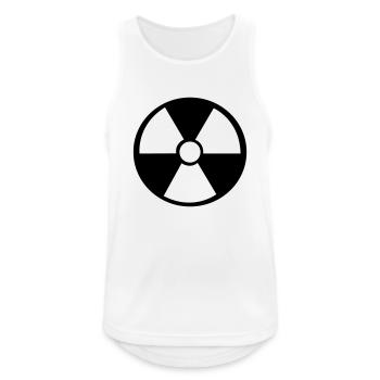 Atom Zeichen - Männer Tank Top atmungsaktiv - Weiß - Vorne - Nick (188cm)