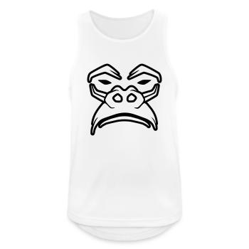 Grumpy Gorilla - Men's Breathable Tank Top - white - Front - Nick (188cm)