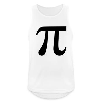 pi - Männer Tank Top atmungsaktiv - Weiß - Vorne - Nick (188cm)