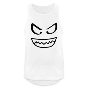 smiley - Männer Tank Top atmungsaktiv - Weiß - Vorne - Nick (188cm)
