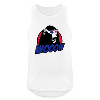 3D Glasses amazed Monkey - Men's Breathable Tank Top - white - Front - Nick (188cm)