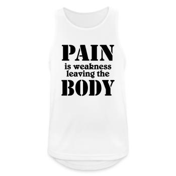 Pain is weakness leaving the body - Men's Breathable Tank Top - white - Front - Nick (188cm)