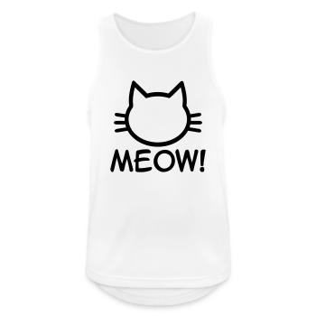 Meow Cat - Men's Breathable Tank Top - white - Front - Nick (188cm)