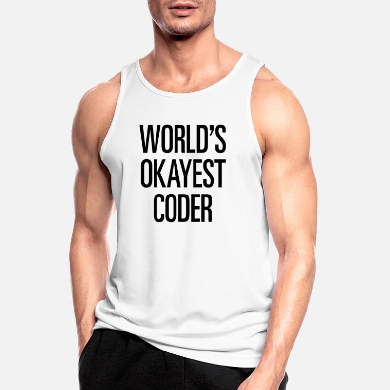 World's Okayest Coder Männer Tank Top atmungsaktiv