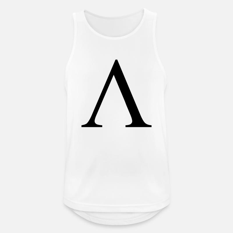 Lambda - Men's Breathable Tank Top - white