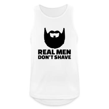 Bart - Männer Tank Top atmungsaktiv - Weiß - Vorne - Nick (188cm)