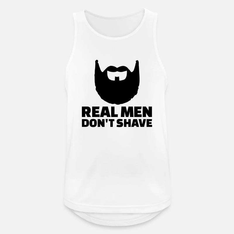 Bart - Männer Tank Top atmungsaktiv - Weiß