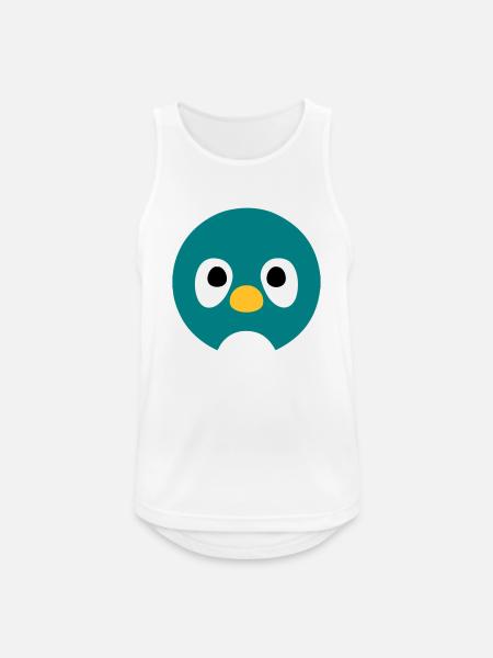 Cartoon Penguin Face - Men's Breathable Tank Top - white