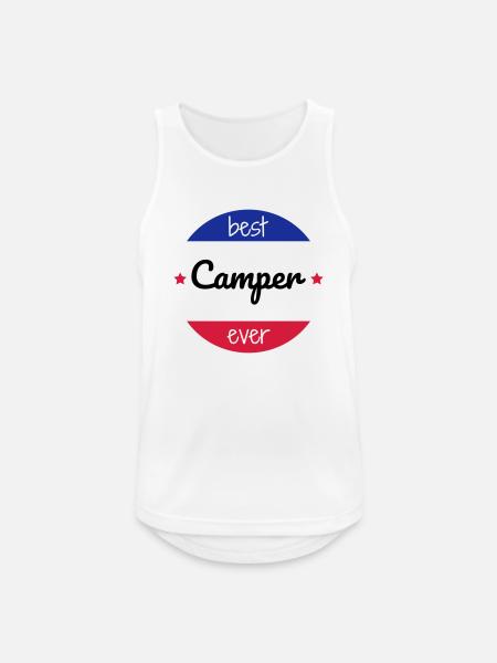 Camping / Camper / Campeur / Camp / Scout - Men's Breathable Tank Top - white