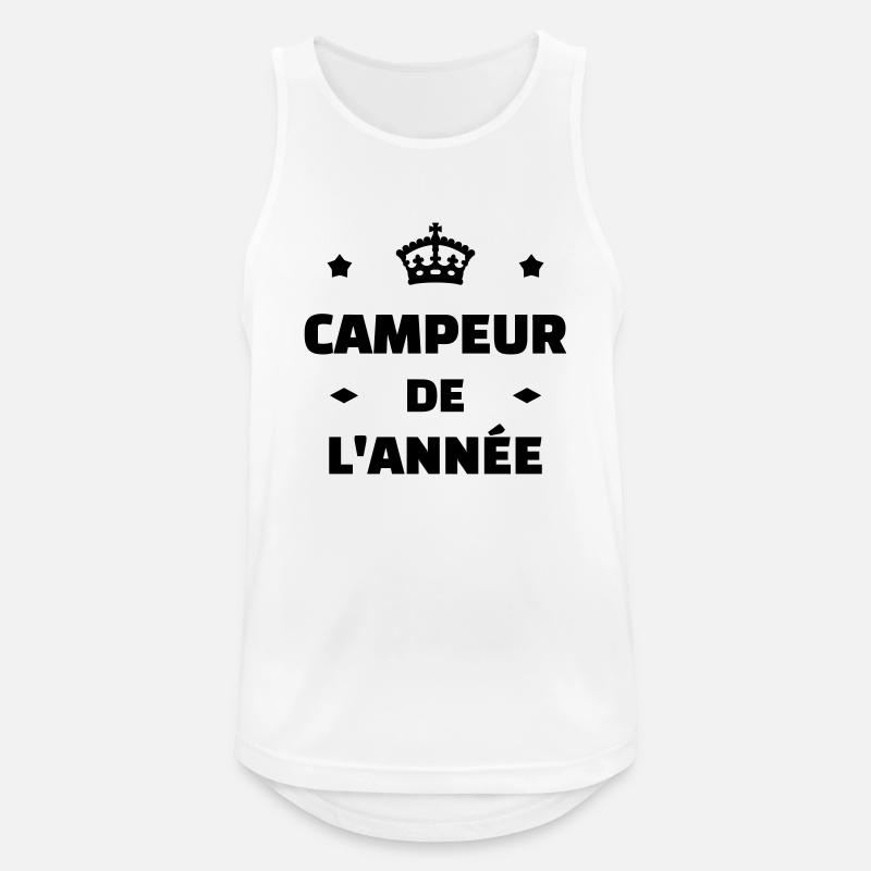 Campingplatz / Camper / Camping / Camp - Männer Tank Top atmungsaktiv - Weiß