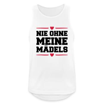nie ohne meine maedels herz - Männer Tank Top atmungsaktiv - Weiß - Vorne - Nick (188cm)