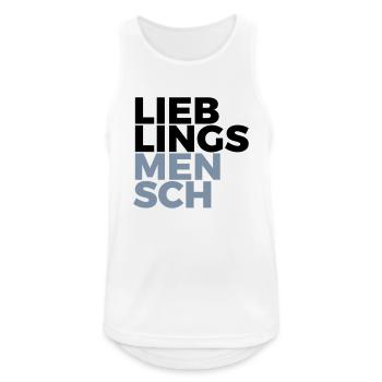 Lieblingsmensch - Männer Tank Top atmungsaktiv - Weiß - Vorne - Nick (188cm)