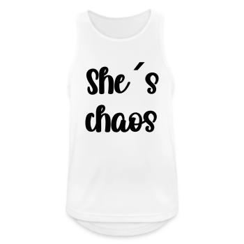 She s ́chaos - Men's Breathable Tank Top - white - Front - Nick (188cm)