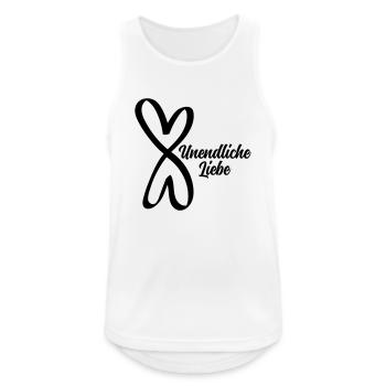 unendliche Liebe - Männer Tank Top atmungsaktiv - Weiß - Vorne - Nick (188cm)