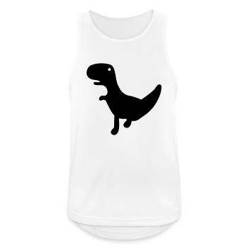 Der Dino von Cactus Run - Männer Tank Top atmungsaktiv - Weiß - Vorne - Nick (188cm)