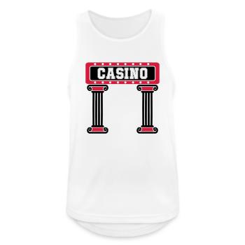 casino vegas säule - Männer Tank Top atmungsaktiv - Weiß - Vorne - Nick (188cm)