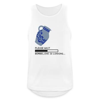 Bembel EXE Loading - Männer Tank Top atmungsaktiv - Weiß - Vorne - Nick (188cm)