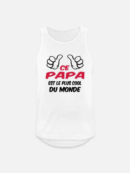 BEST DAD - Men's Breathable Tank Top - white