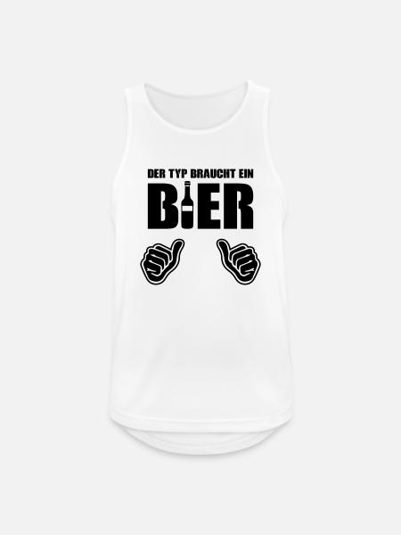 The guy needs a beer - Men's Breathable Tank Top - white