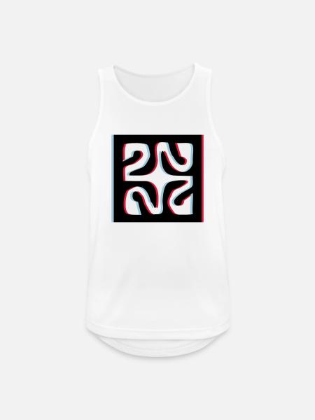 3d tattoo losange - Men's Breathable Tank Top - white
