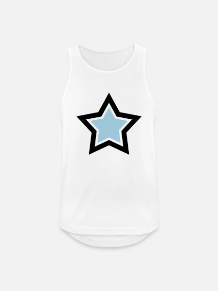 stern - Männer Tank Top atmungsaktiv - Weiß